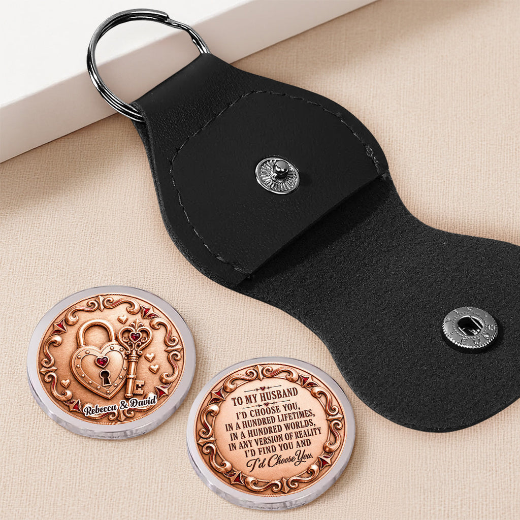 Custom Coin Keychain, Mother's Father's Day Birthday Gift Keepsake • You Are My Forever - Personalized Pocket Hug