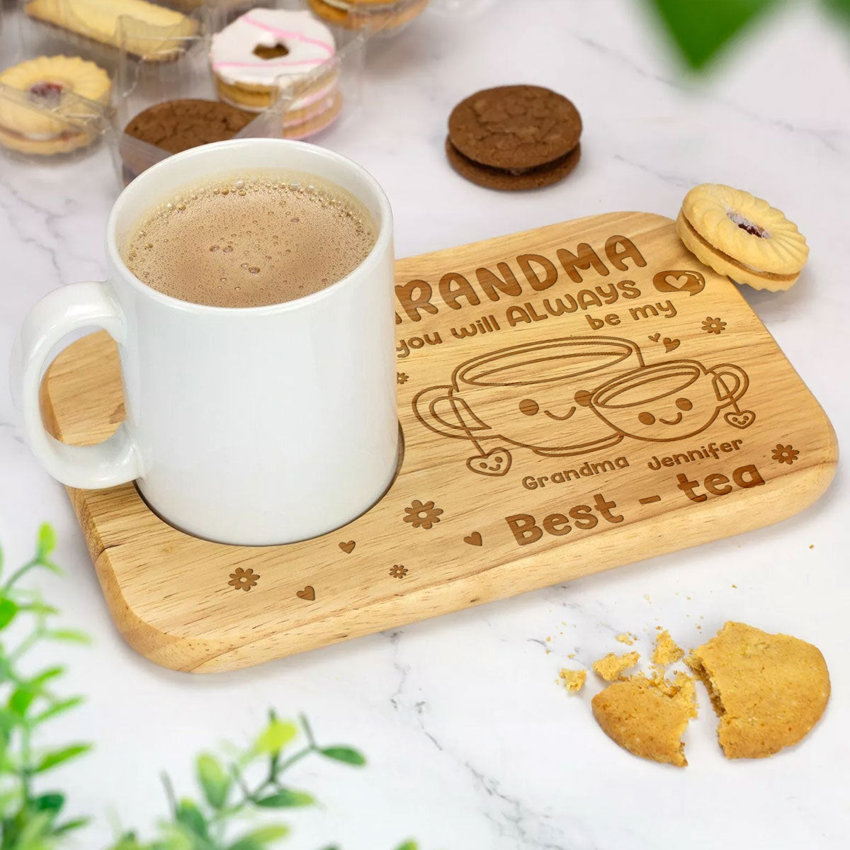 Grandma You Will Always Be My Best - Personalized Wooden Treat Board