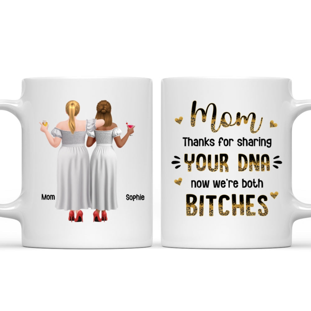Custom Christmas & Birthday Gift for Mom • Thanks For DNA Mom Mum - Personalized Coffee Mug