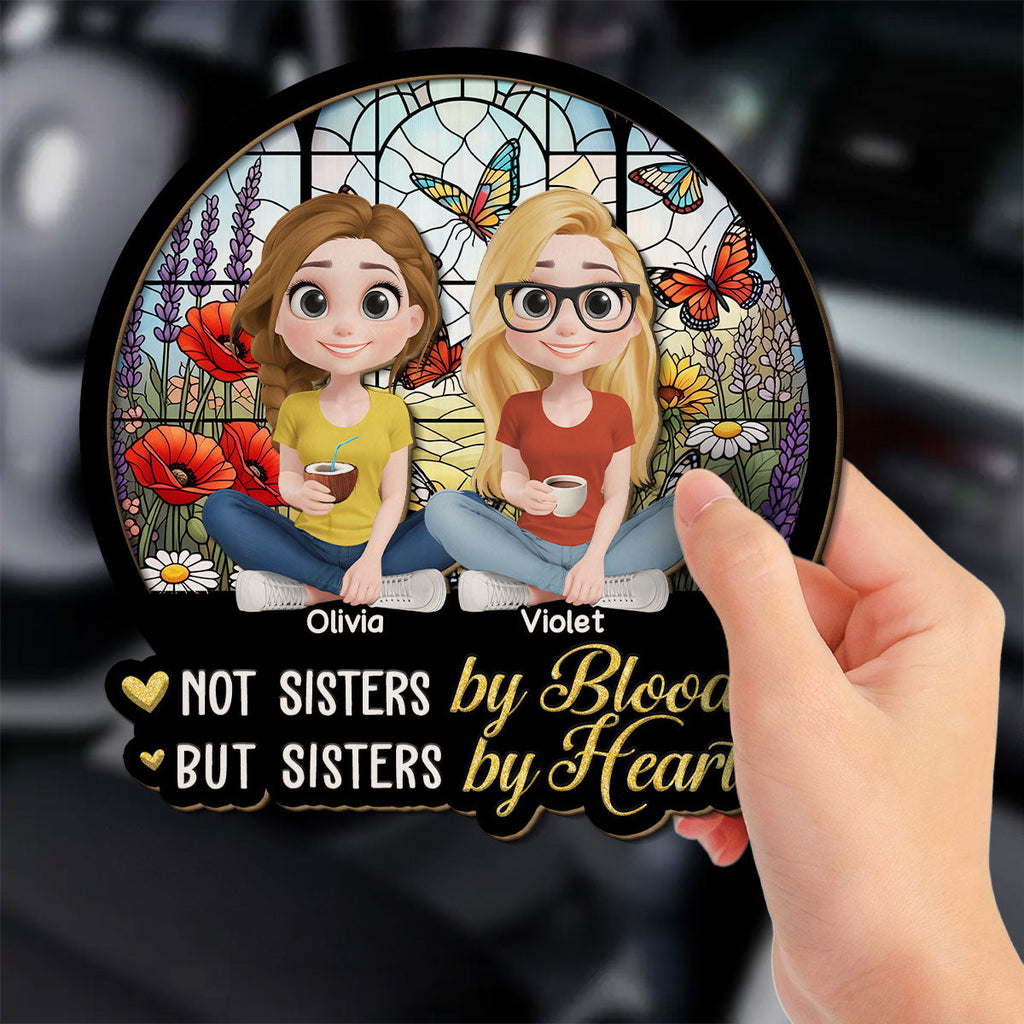 Sisters By Heart - Personalized Car Visor Clip