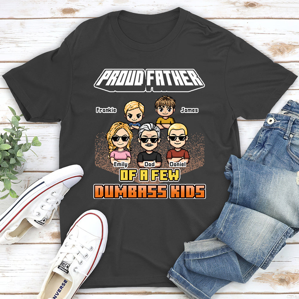 Custom Father's Day, Special Gift for Dad & Grandpa • Dumbass Kids Funny - Personalized Shirt