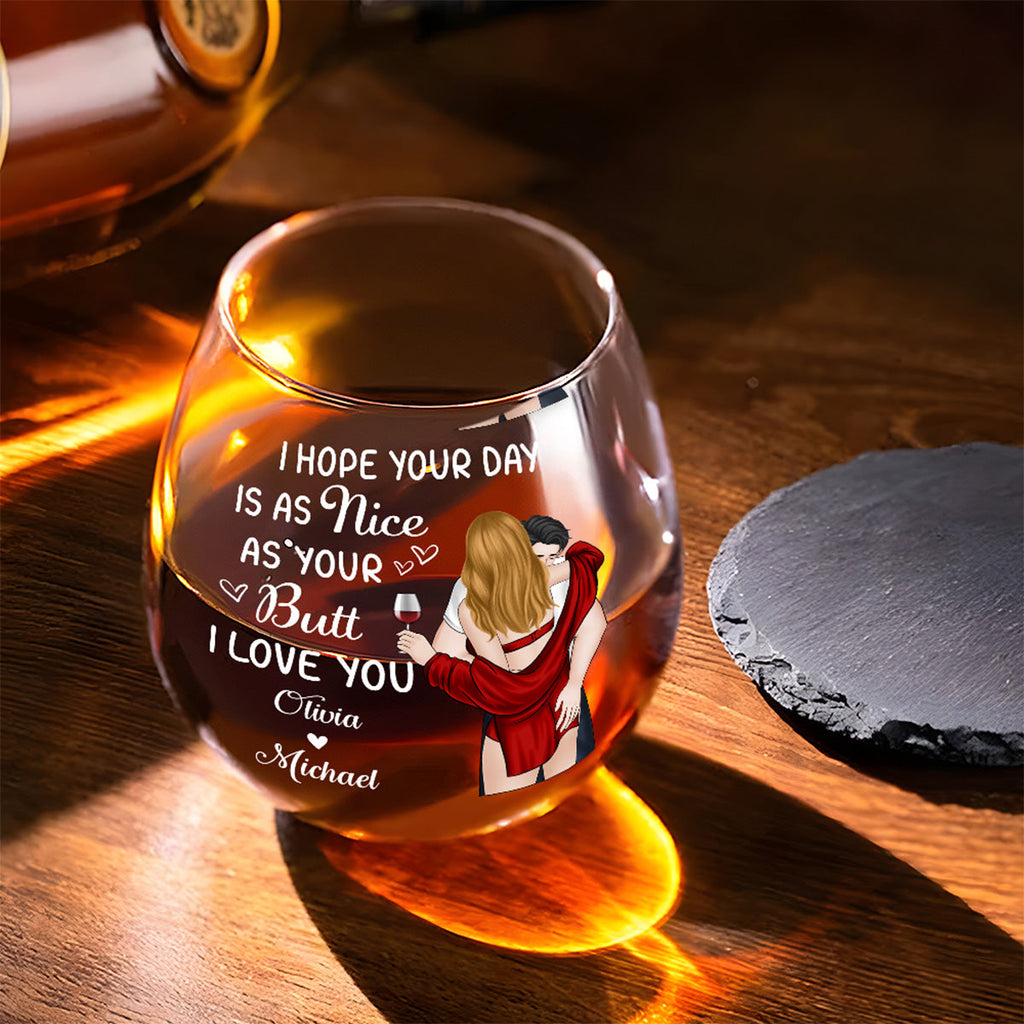 Nice Day - Personalized Wine Glass