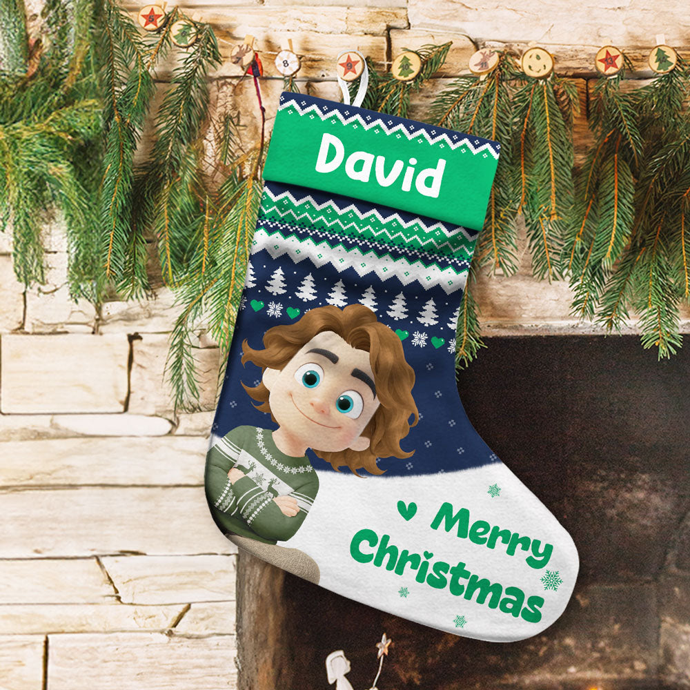 Custom Christmas Gifts for Grandkids, Holiday Decor • Grandkids Christmas Stocking - Personalized Christmas Stocking