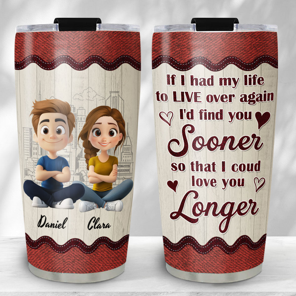 Custom Christmas Anniversary Gifts For Husband • If I Could - Personalized Tumbler