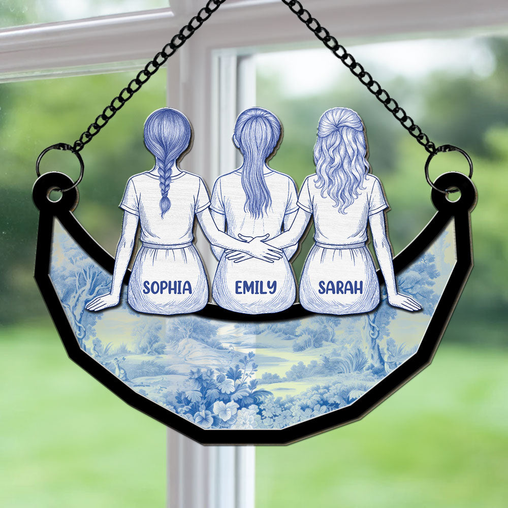 Custom Best Friend Hanging Decor, Friendship Birthday Gifts • Bestie For A Lifetime - Personalized Suncatcher