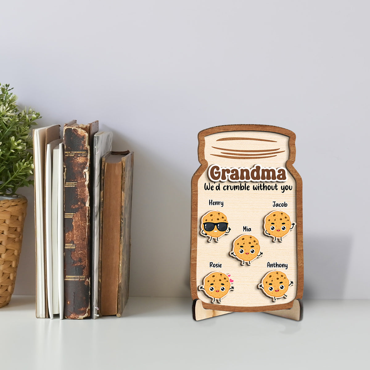 Custom Mother's Day Decor, Gift for Mom & Grandma • Grandma Cookies - Personalized Wooden Plaque