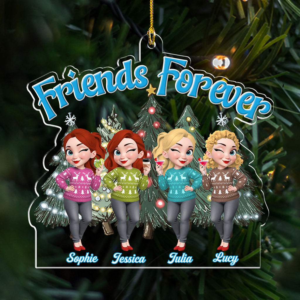 Custom Keepsake Christmas Ornament •  Sisters Bond Christmas - Personalized Acrylic Ornament