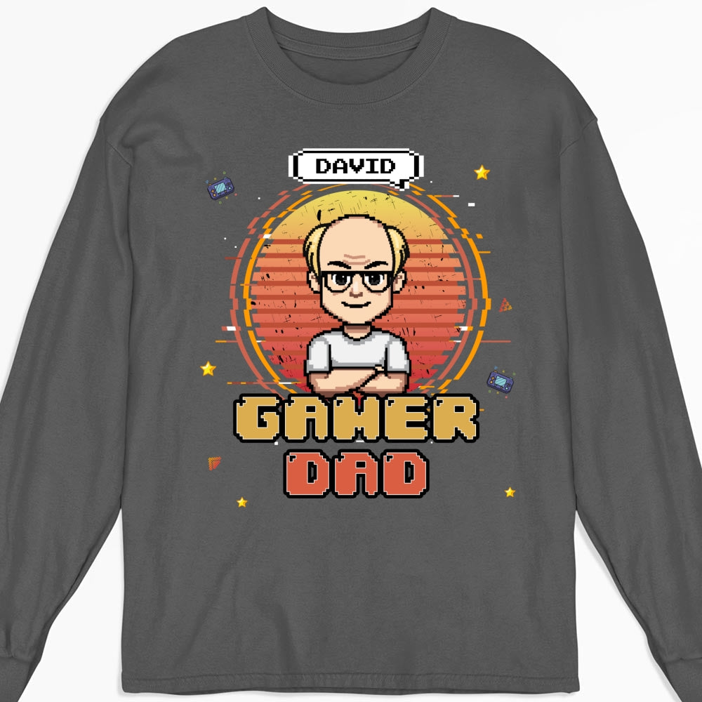 Custom Father's Day, Special Gift for Dad & Grandpa • Retro Gamer Dad - Personalized Shirt