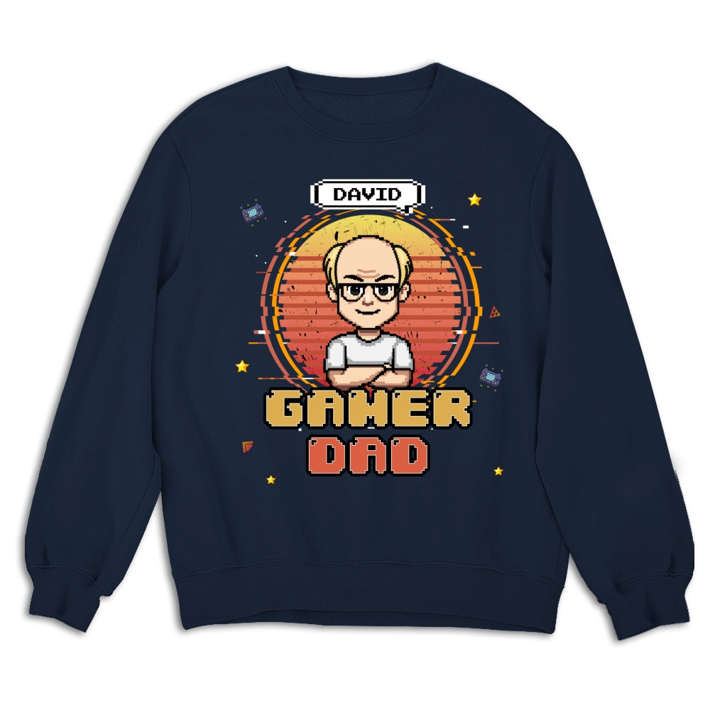 Custom Father's Day, Special Gift for Dad & Grandpa • Retro Gamer Dad - Personalized Shirt
