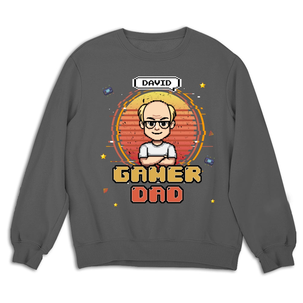 Custom Father's Day, Special Gift for Dad & Grandpa • Retro Gamer Dad - Personalized Shirt
