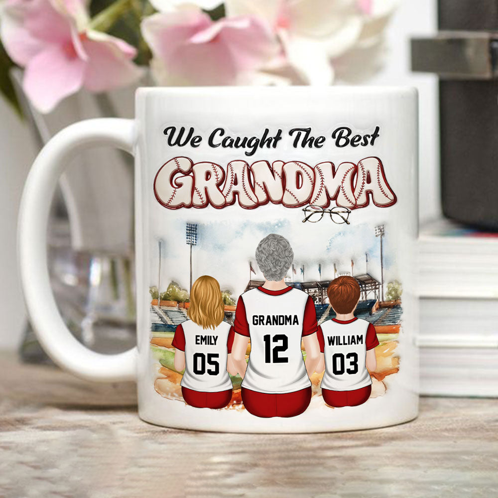 Custom Mother's Day Gift for Mom & Grandma • Caught The Best Grandma - Personalized 3D Inflated Effect Mug