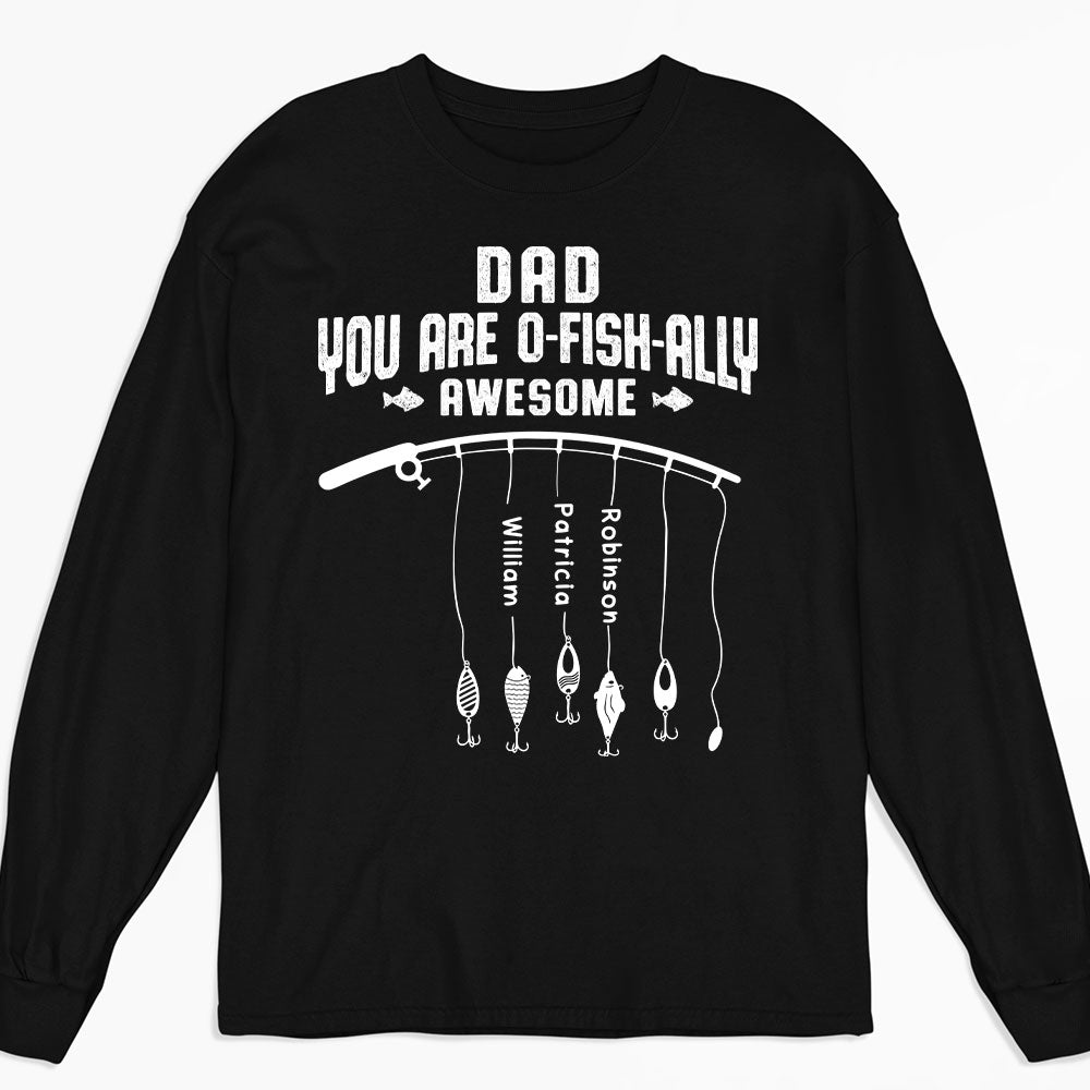 Custom Father's Day, Special Gift for Dad & Grandpa • Ofishally Awesome Dad - Personalized Shirt