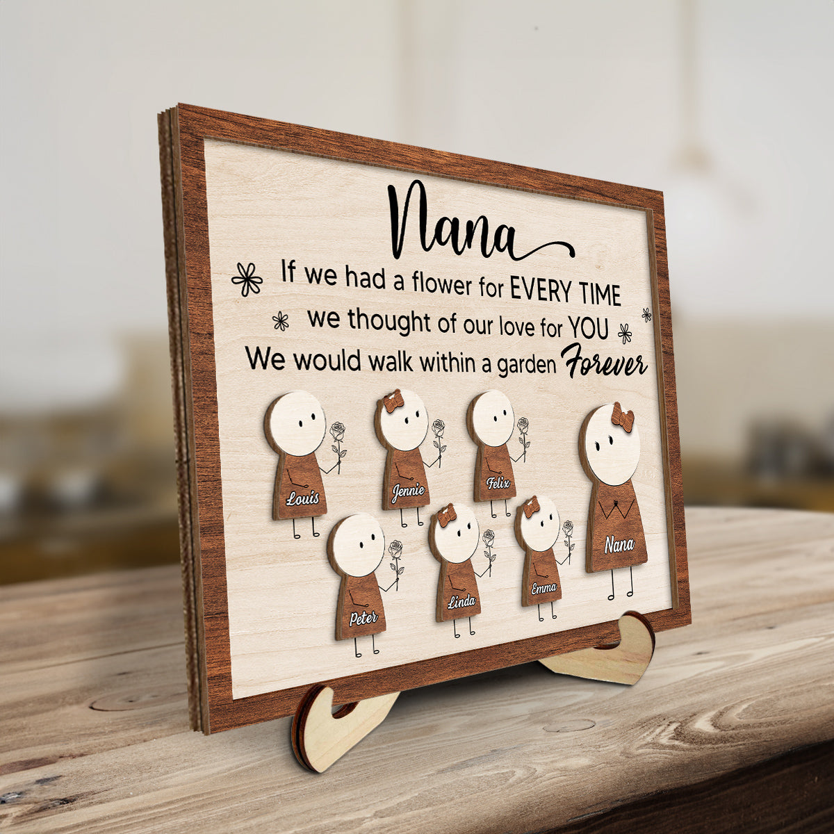 Custom Mother's Day Decor, Gift for Mom & Grandma • Our Love For You - Personalized Wooden Plaque