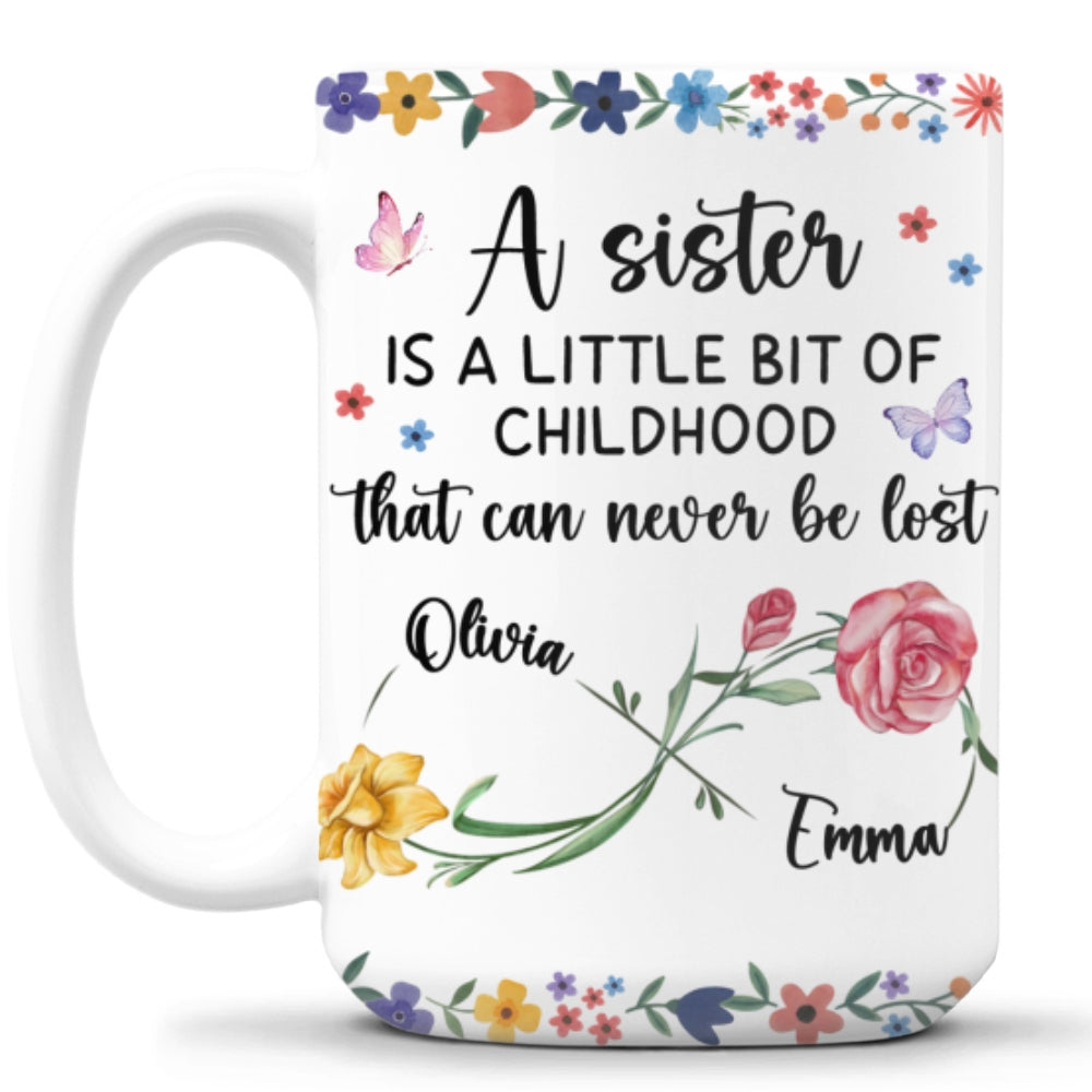 Custom Christmas & Birthday Gift For Sister • A Sister Is - Personalized Coffee Mug