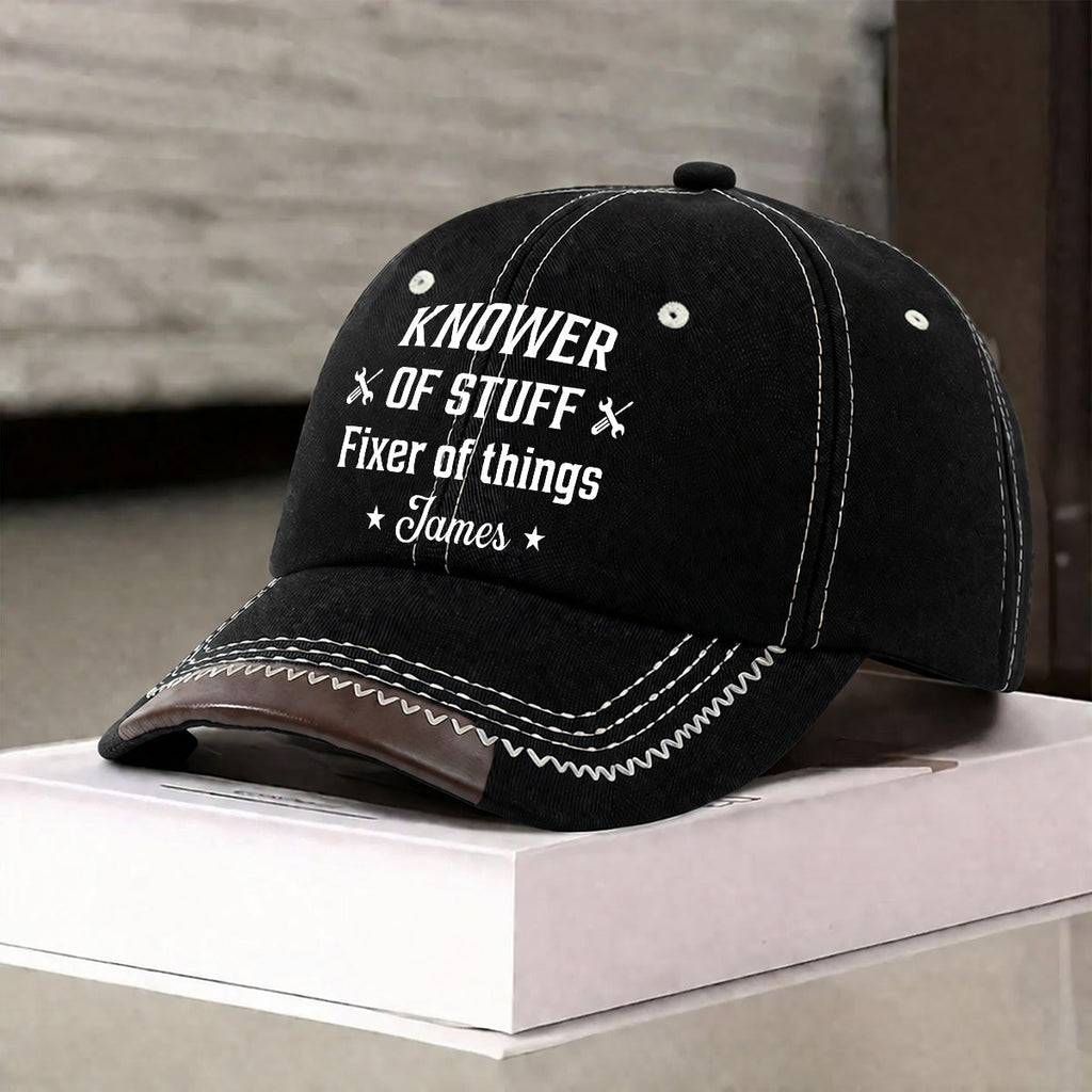 Fixer And Knower - Personalized Vintage Soft Baseball Cap