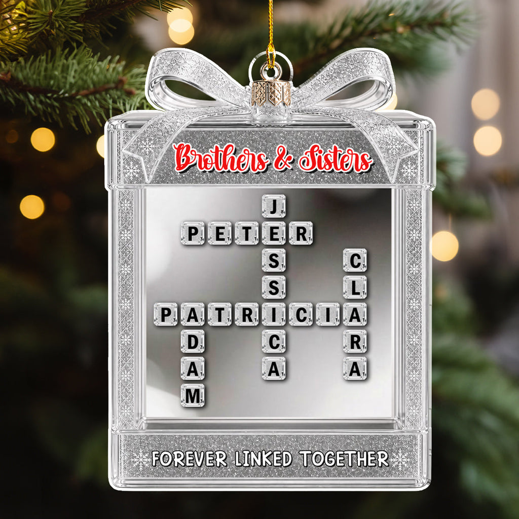 Custom Keepsake Christmas Ornament •  Connected For Life - Personalized Acrylic Ornament