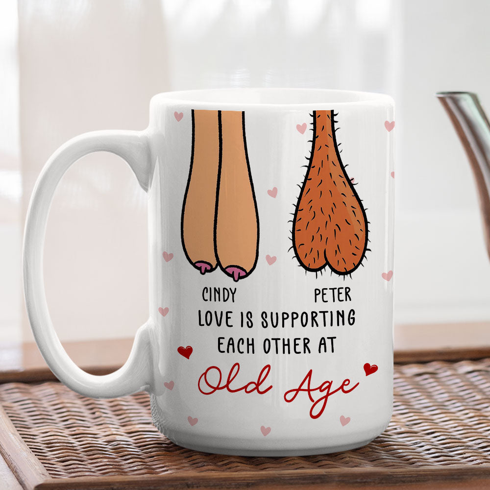 Custom Anniversary Keepsake Gifts For Couple • Love Is Supporting - Personalized Coffee Mug