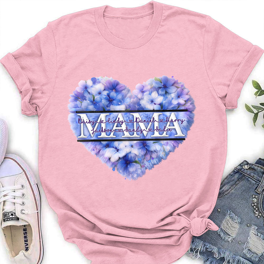 Custom Mother's Day Gift for Mom & Grandma • Grandma Birth Month Flower - Personalized Shirt