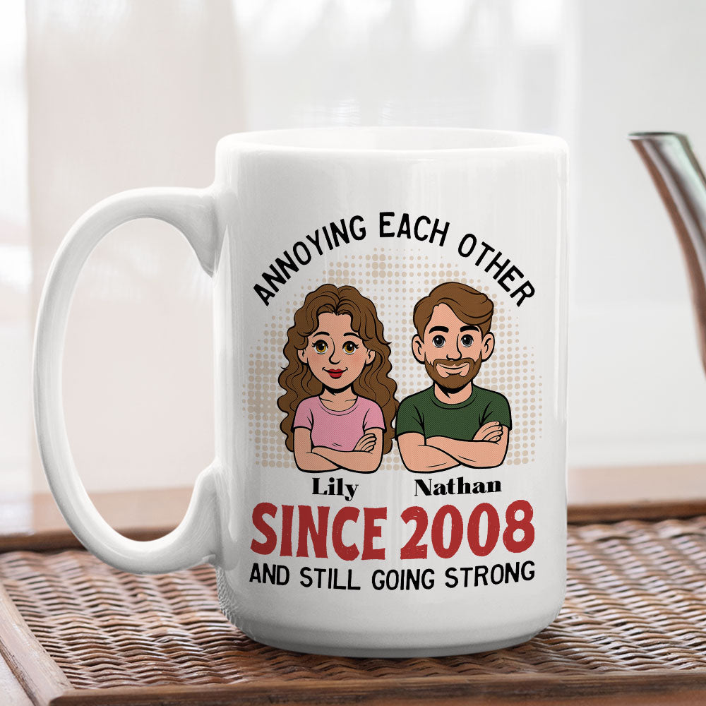 Custom Anniversary Keepsake Gifts For Couple • Together Forever Retro - Personalized Coffee Mug