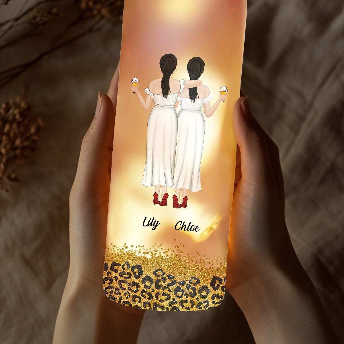 We Are Friends Until We Die - Personalized Bottle Lamp