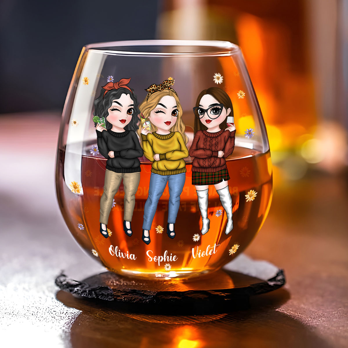 Punching People In The Face Is Illegal - Personalized Wine Glass