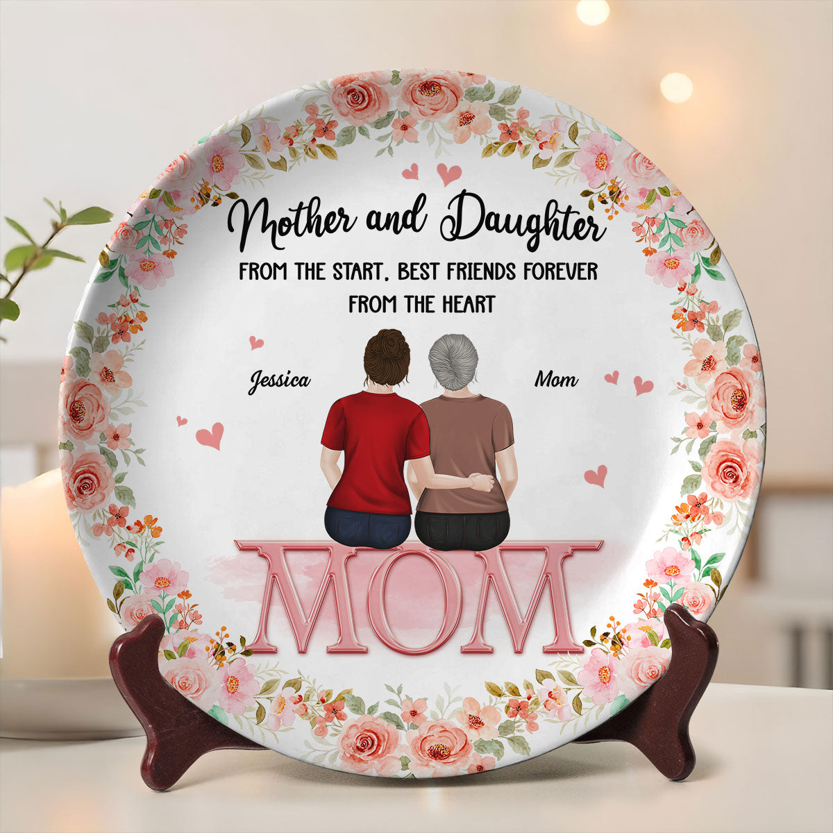 Mother And Daughter - Personalized Plate