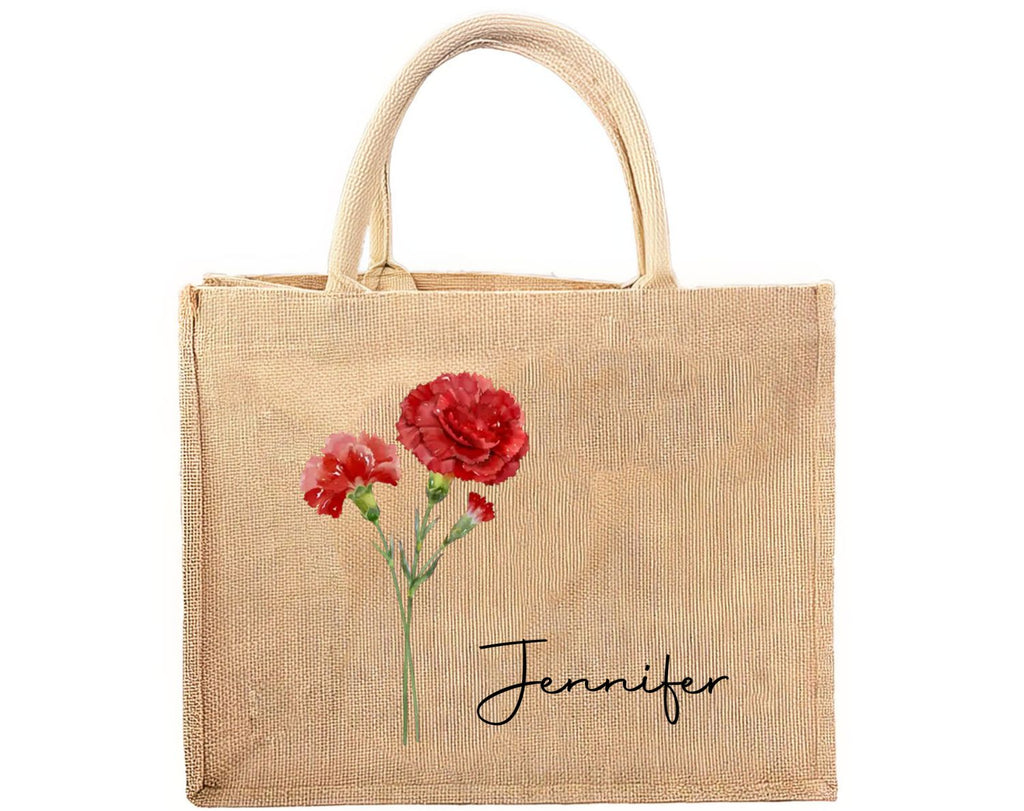 Friends Are Flowers That Never Fade - Personalized Jute Tote Bag