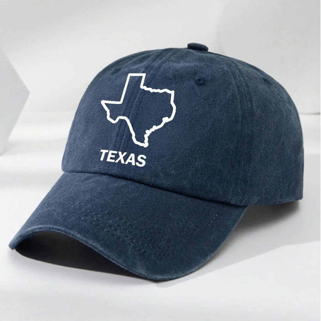 US State - Personalized Vintage Washed Denim Cap