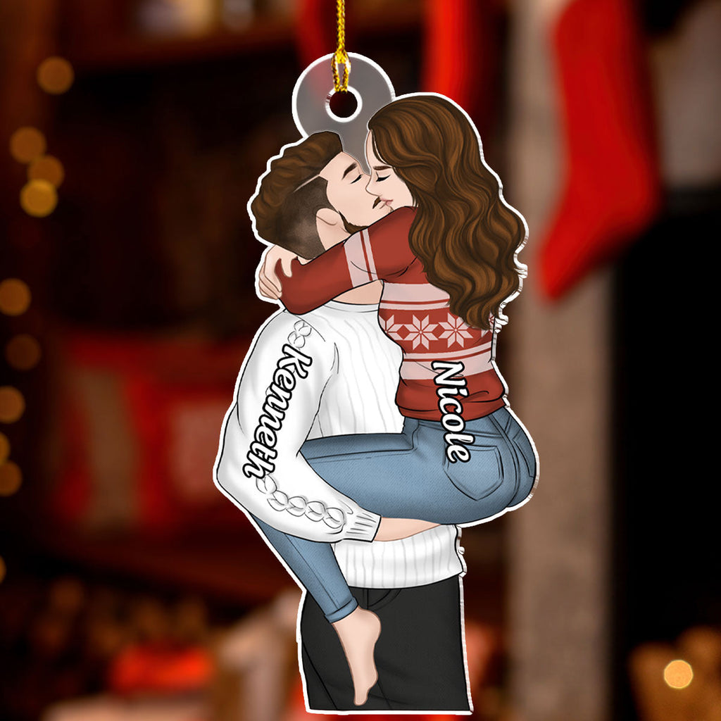Custom Couple Christmas Ornament, Anniversary Gift •  I Found My Missing Piece - Personalized Acrylic Ornament