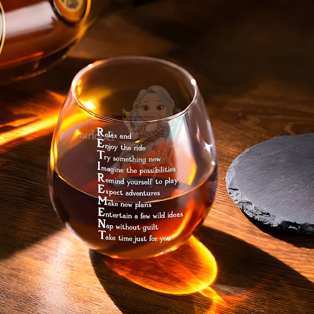 Take Time Just For You - Personalized Wine Glass