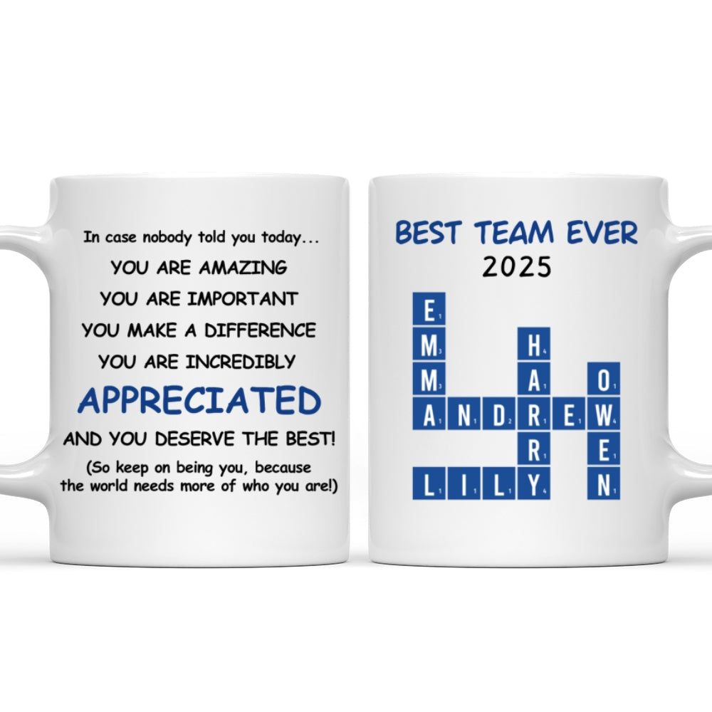 Custom Coworker, Christmas & Birthday Team Appreciation Gift • Best Team Ever 2025 - Personalized Coffee Mug