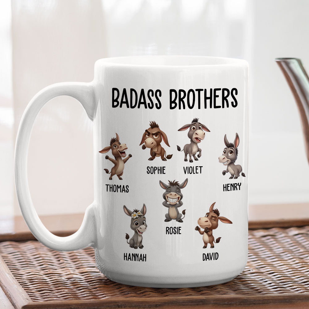 Custom Best Friend, Christmas & Birthday Friendship Keepsake Gift • Badass Friends - Personalized Coffee Mug