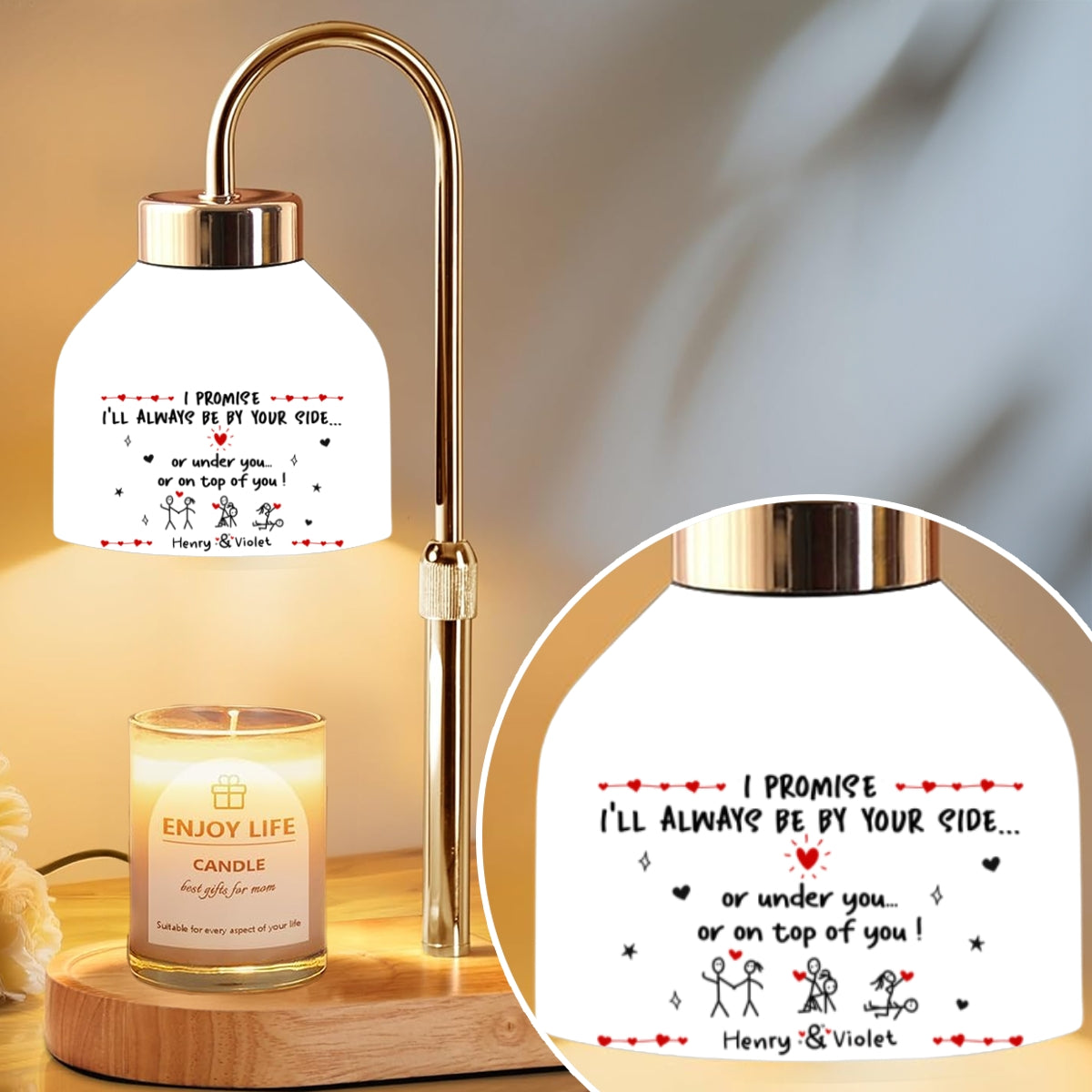 I Will Always Be By Your Side - Personalized Candle Warmer Lamp