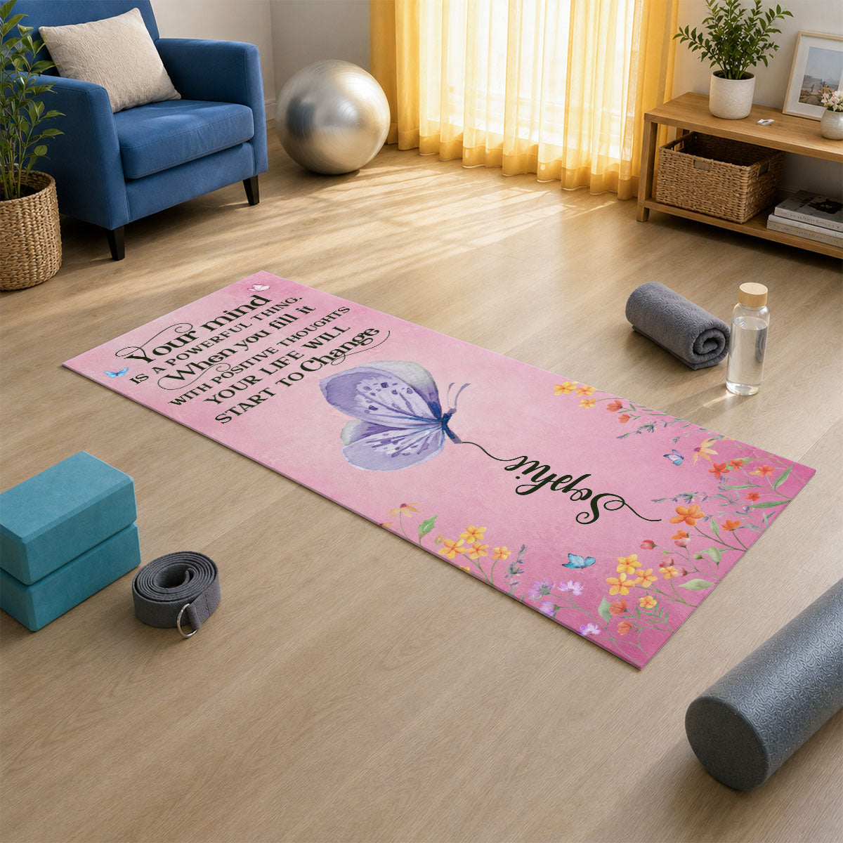 Your Mind Is A Powerful Thing - Personalized Yoga Mat
