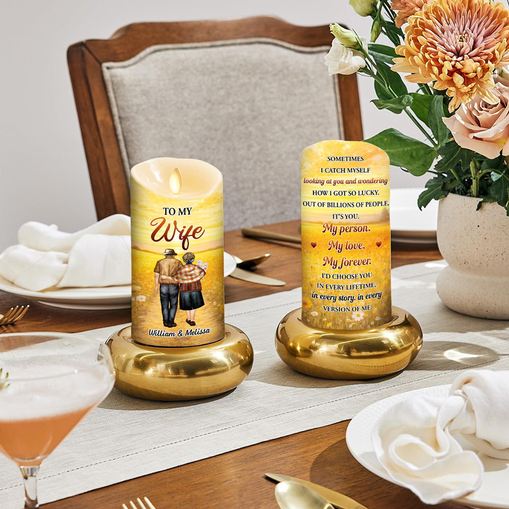 How Lucky I Am - Personalized LED Candle