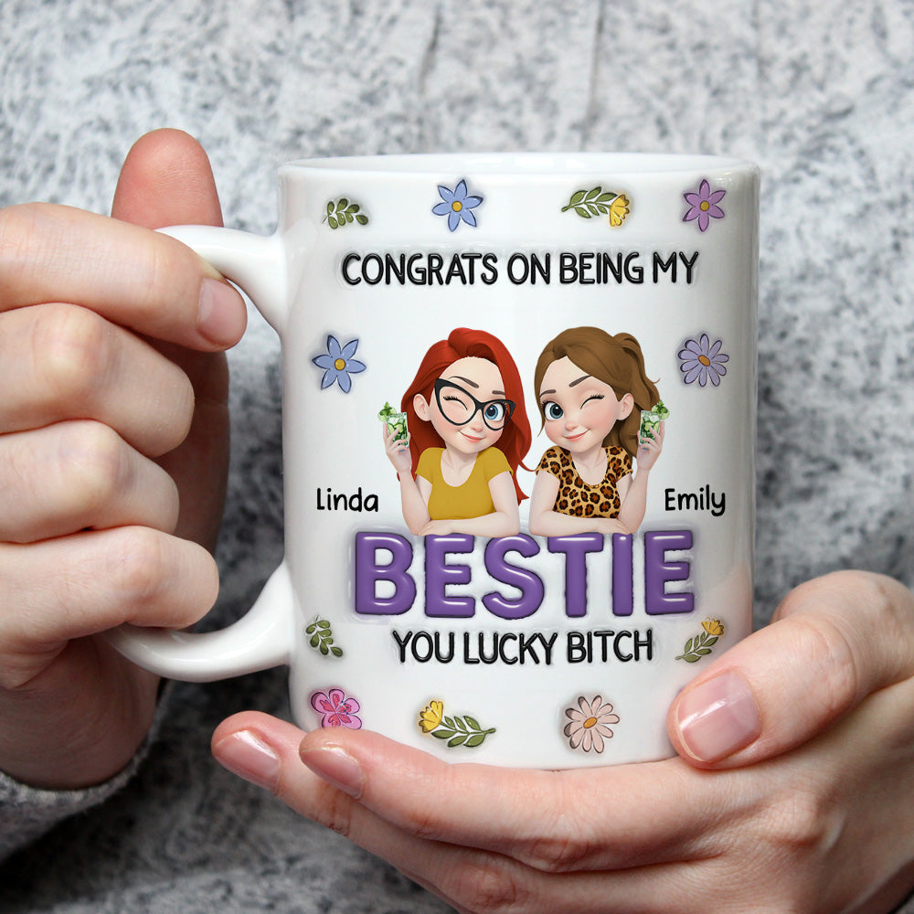 Custom Christmas & Birthday Gift for Brother & Sister • Congrats - Personalized 3D Inflated Effect Mug