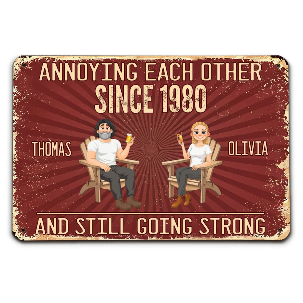 Custom Couple Anniversary Wall Decor Keepsake Gift • Everlasting Love - Personalized Metal Sign