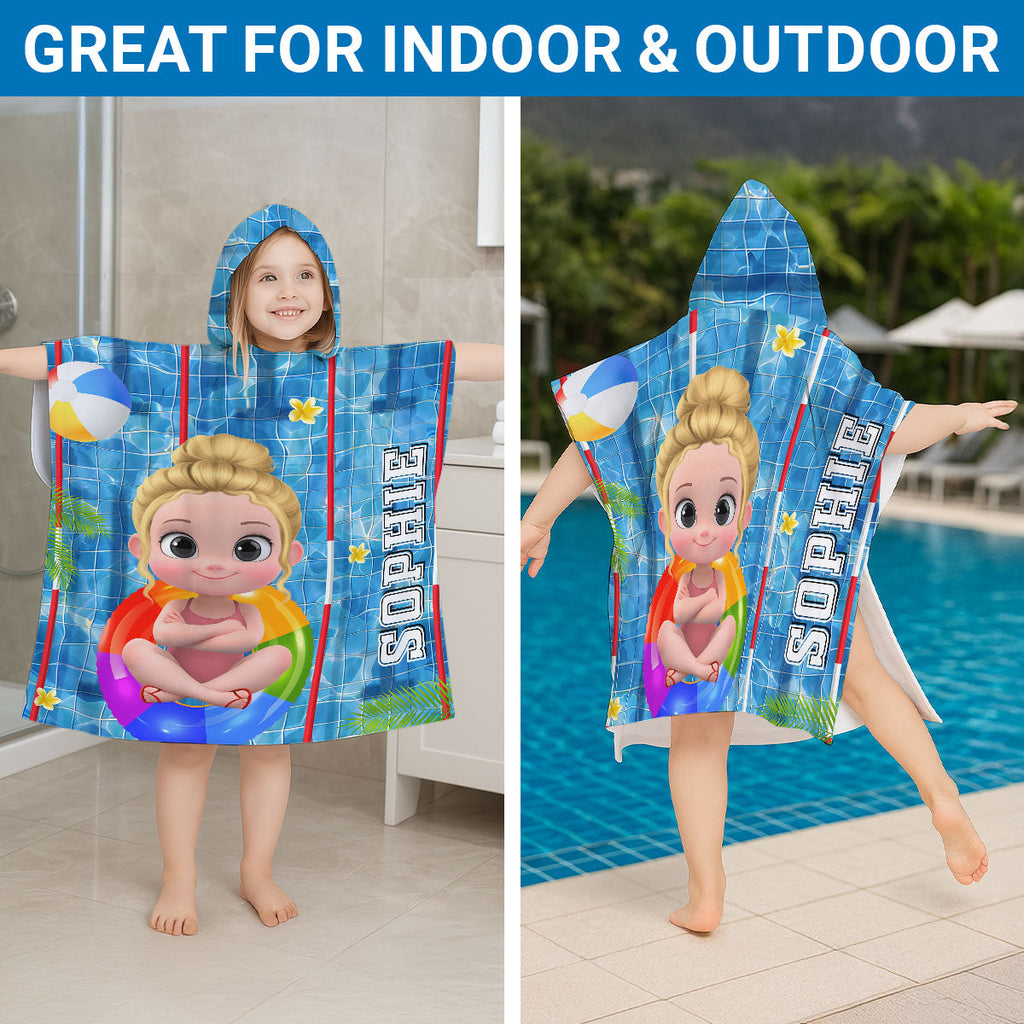Time For The Beach - Personalized Hooded Beach Towel