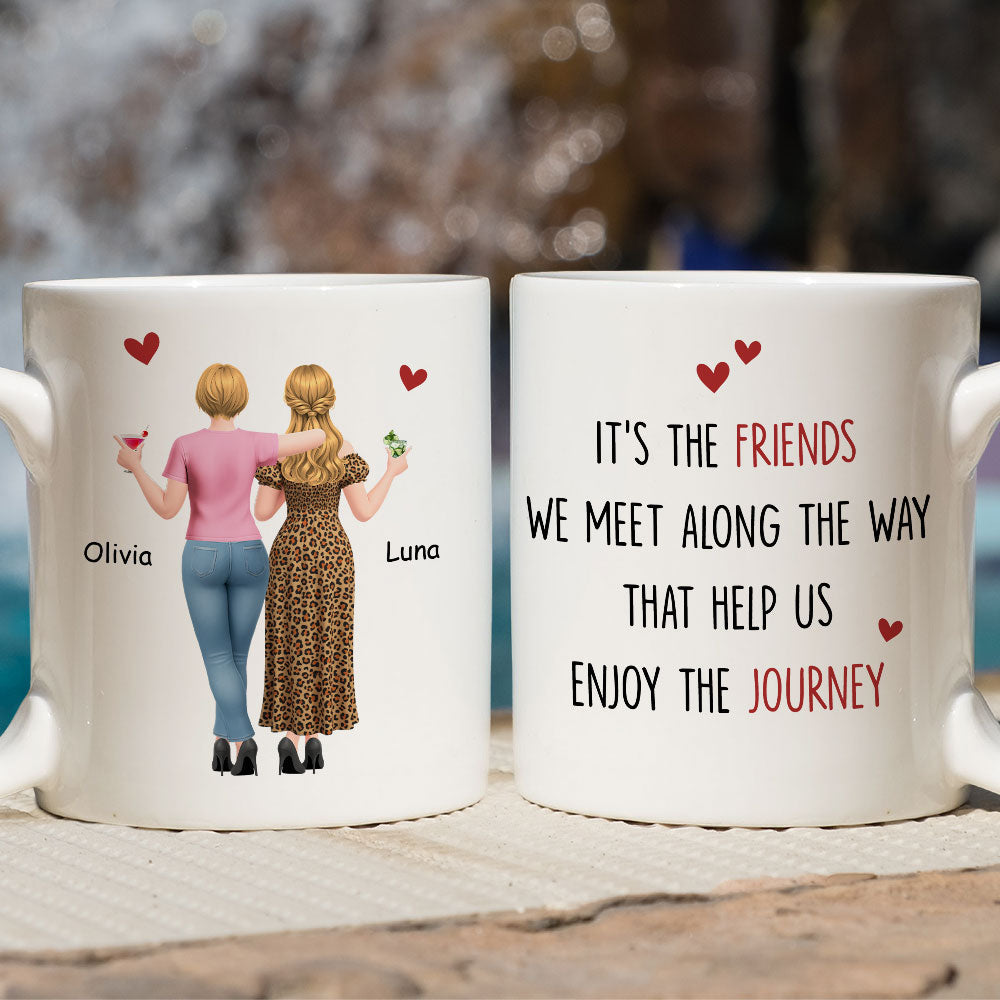 Custom Best Friend, Christmas & Birthday Friendship Keepsake Gift • Our Journey - Personalized Coffee Mug