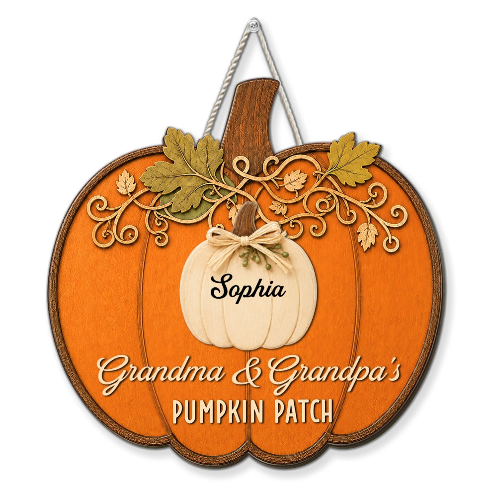 Our Little Pumpkin Patch - Personalized Wood Sign