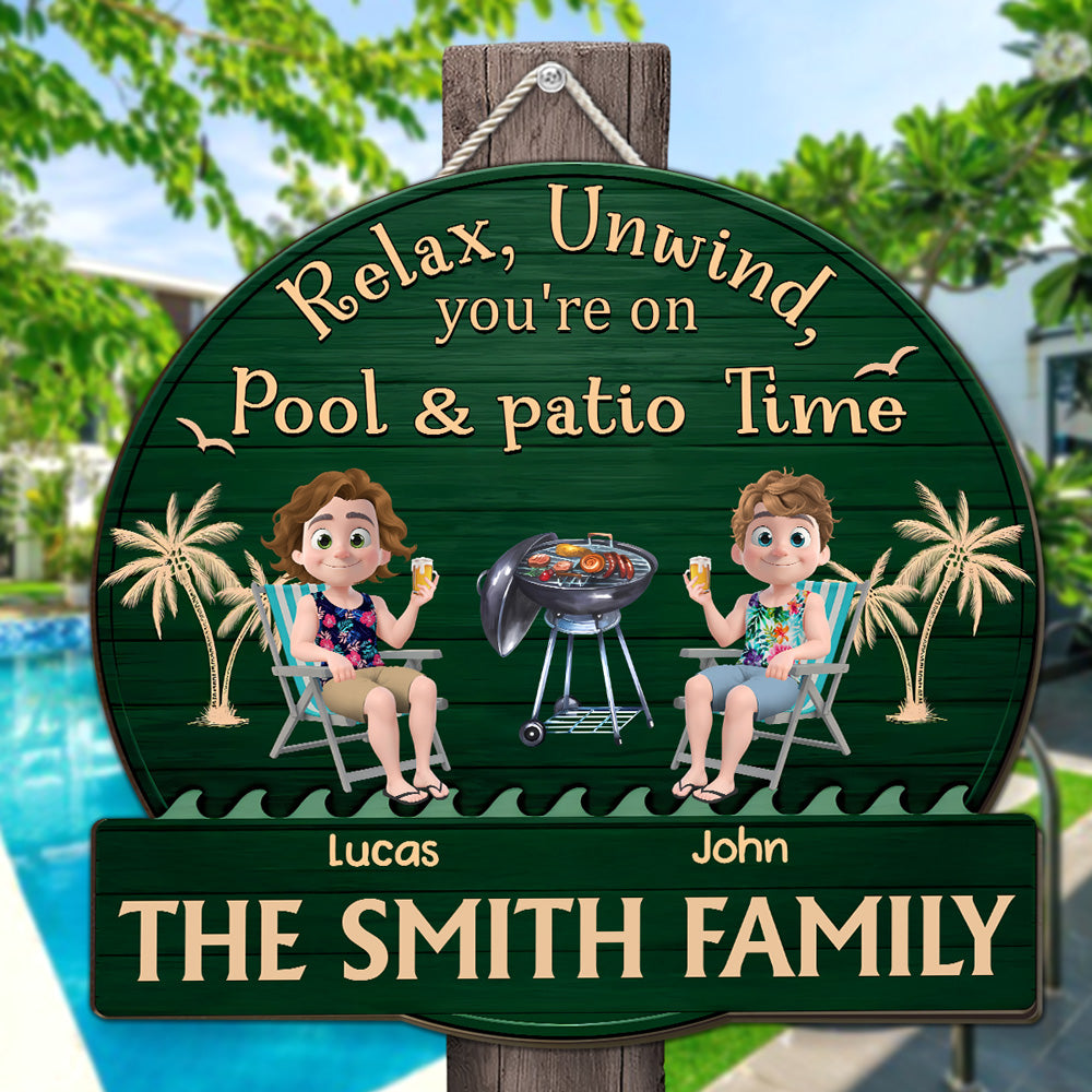 Custom Home & Wall Decor, Birthday & Christmas Gift • Let the Patio Time Begin - Personalized Wood Sign