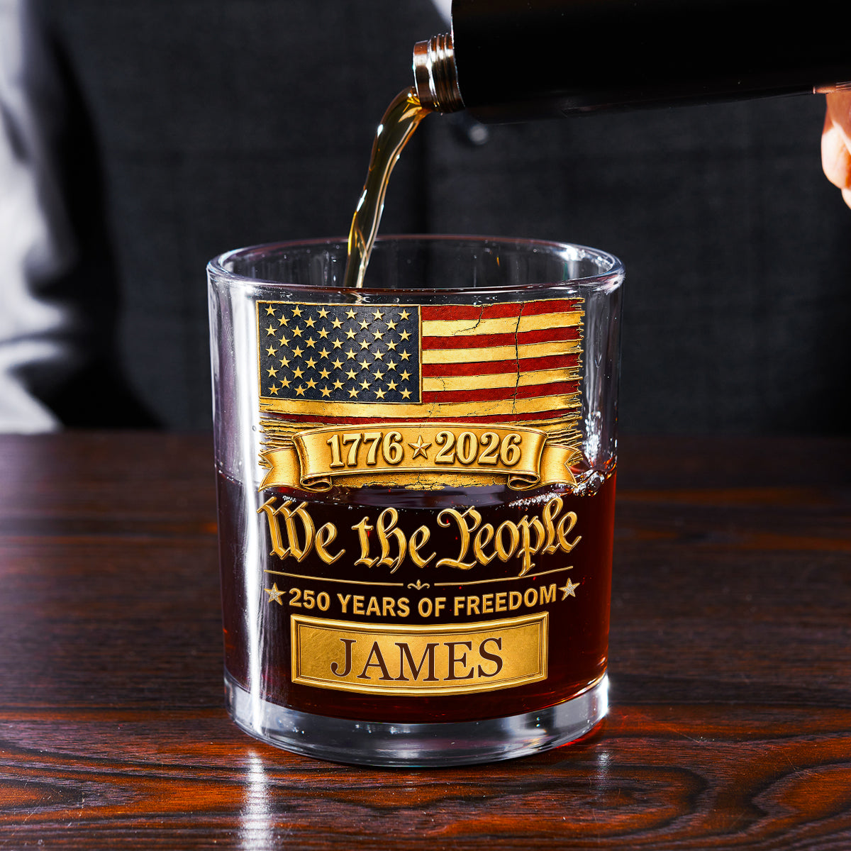 The People We Be - Personalized 3D Effect Whiskey Glass