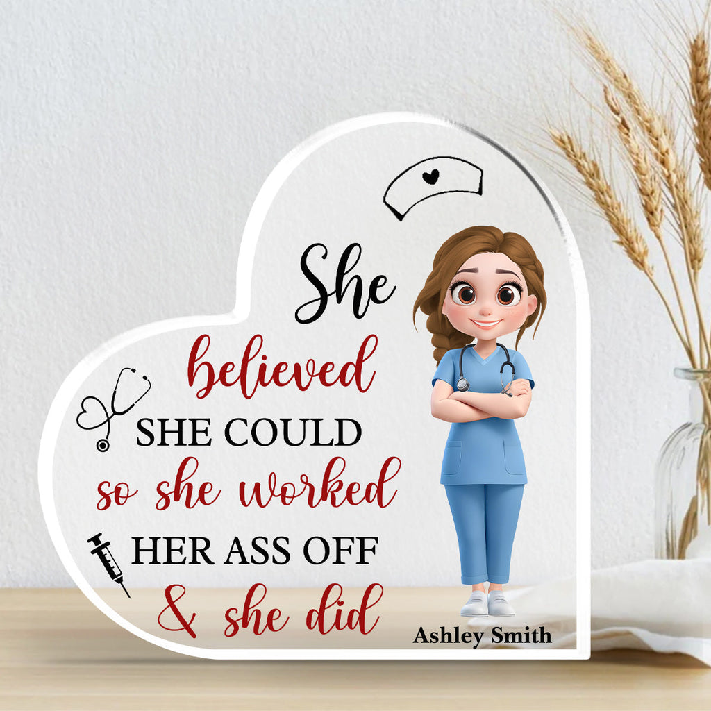 Custom Decor for Mom, Special Gift for Mother • Proud Nurses - Personalized Acrylic Plaque