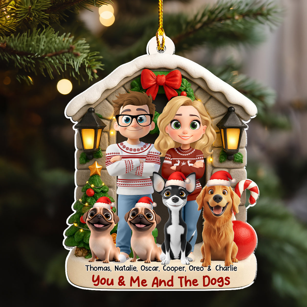 Custom Keepsake Christmas Ornament •  Bond Of Love - Personalized 3D Effect Acrylic Ornament