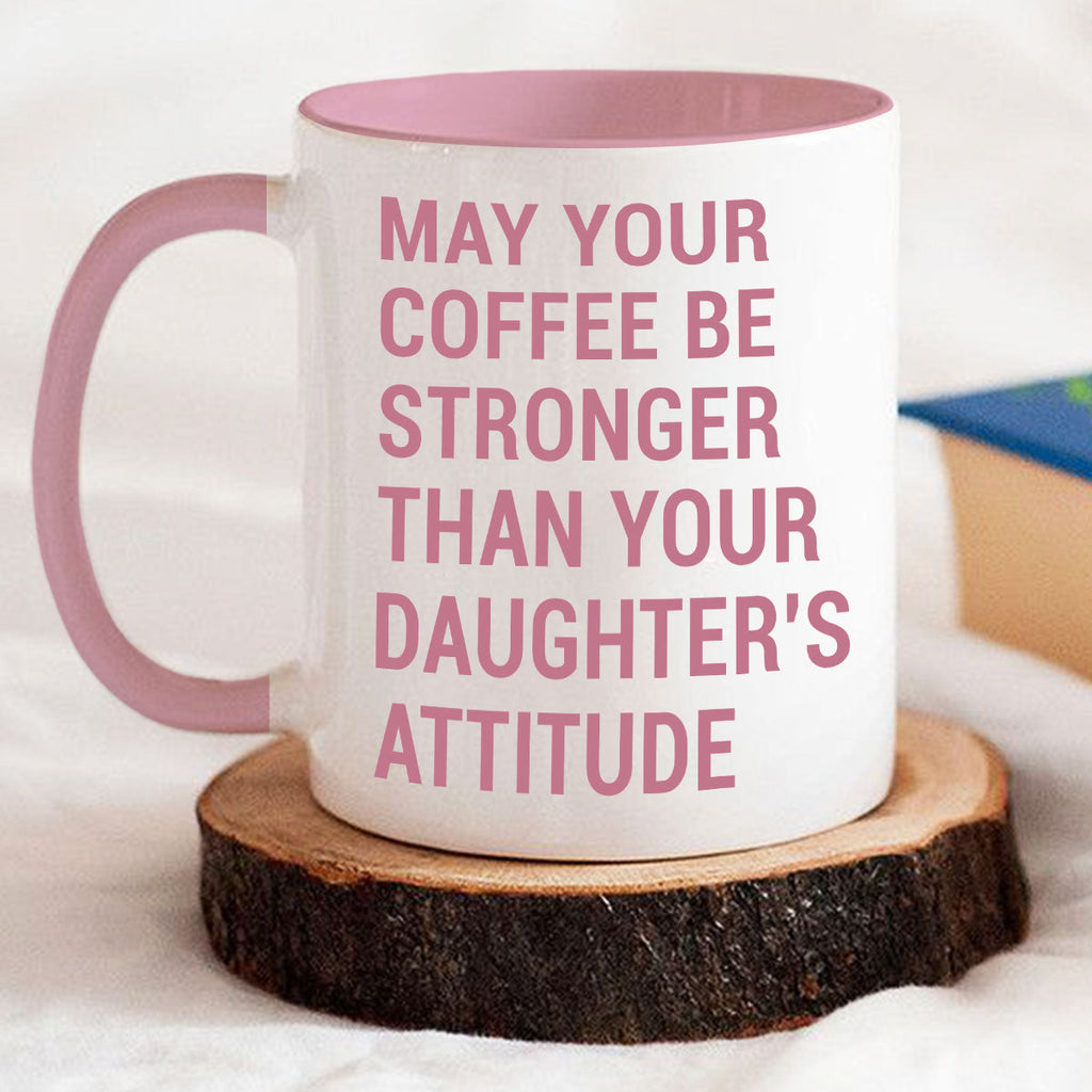 Custom Christmas & Birthday Gift for Mom • Strong Coffee, Stronger Daughters - Personalized Accent Mug