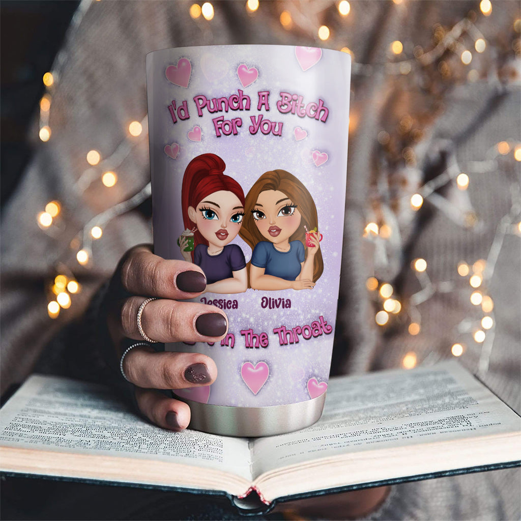 Custom Christmas Birthday Gifts For Best Friend • Bestie Together - Personalized 3D Inflated Effect Tumbler
