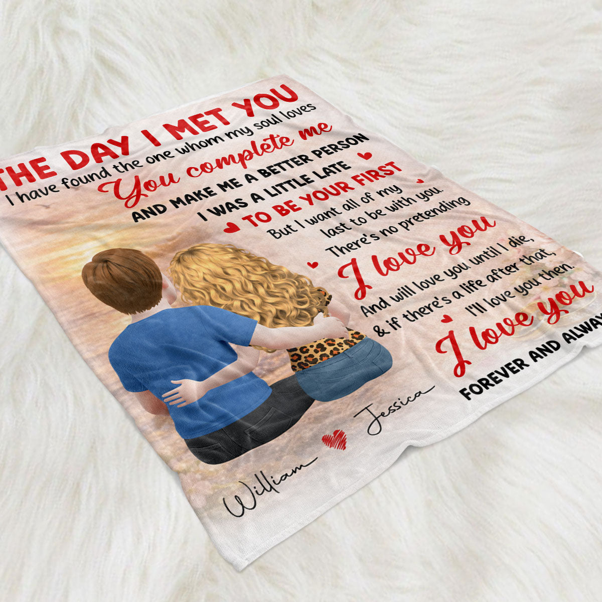 The Love That Found Me - Personalized Fleece Blanket