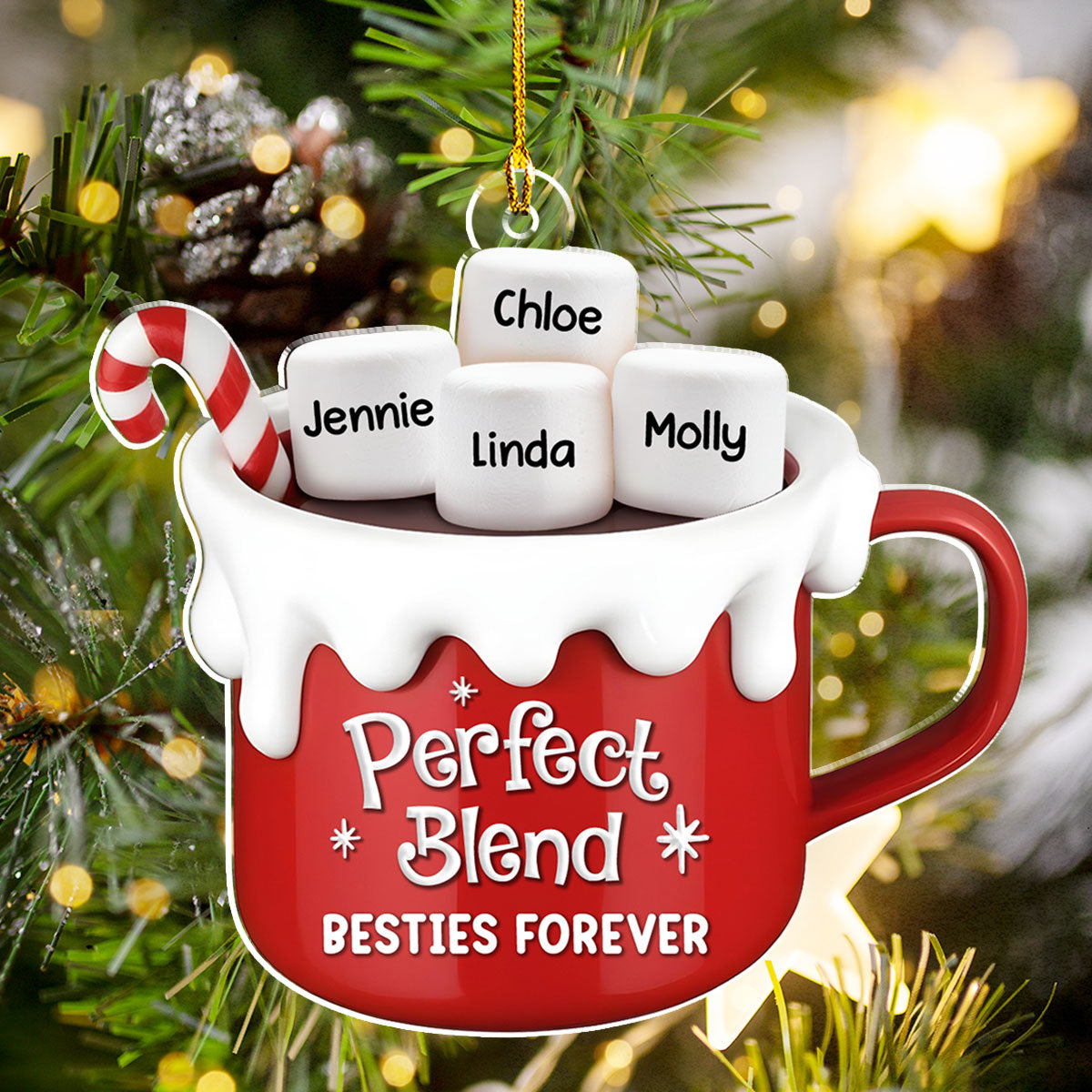 Custom Sister Christmas Ornament •  Perfect Blend - Personalized Acrylic Ornament