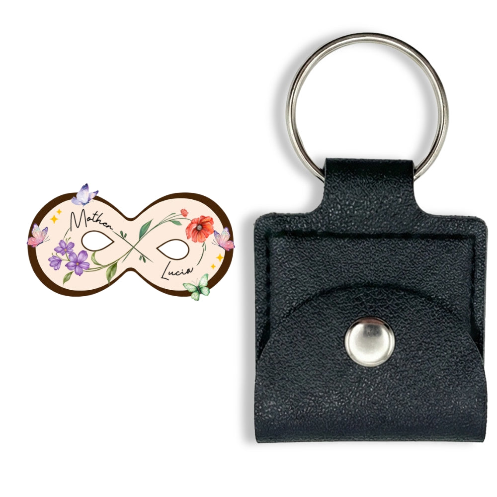 Custom Coin Keychain for Daughter Mom, Mother's Day Birthday Gifts • Mother And Daughter Forever Linked Together - Personalized Wooden Pocket Hug