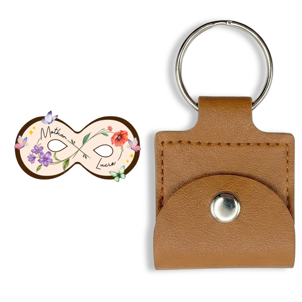 Custom Coin Keychain for Daughter Mom, Mother's Day Birthday Gifts • Mother And Daughter Forever Linked Together - Personalized Wooden Pocket Hug
